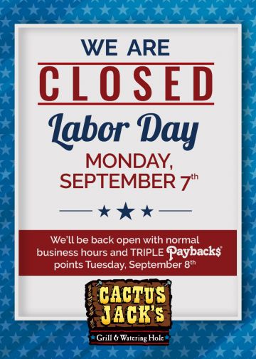 Closed Labor Day